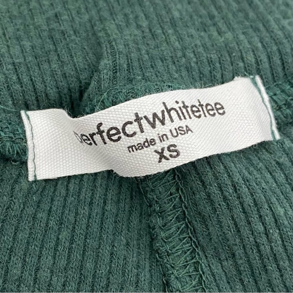 perfectwhitetee Brooke Cozy Triblend Ribbed Jogger Green - Picture 5 of 6